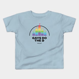 Gays Do the D Rainbow Logo (Black Text) Kids T-Shirt